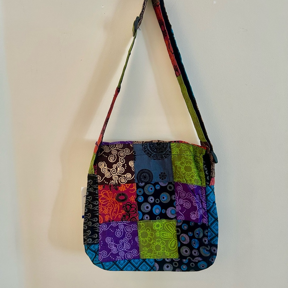 Colorful Patchwork Boho Crossbody/Shoulder Bag - image 2